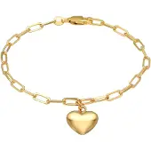 Elli Armband Herz Liebe Glieder Oval Trend 925 Silber Elli Gold