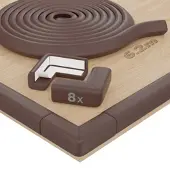 Hoffenbach Kantenschutz Set aus Schaumstoff braun, Eckenschutz, Fingerschutz