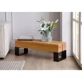 MASSIVMOEBEL24.DE Bank Eiche 140x31x32 natur geölt LOUNGE COLLECTION #08