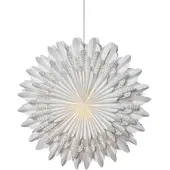 MARELIDA Papierstern Weihnachtsstern Faltstern D: 50cm Dekostern Fensterschmuck weiß gold