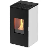 Kalor Pelletkamin | Futura 7C | kanalisierbar | Wi-Fi | 7,5 kW | Weiß
