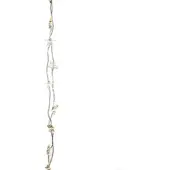 MARELIDA LED Drahtlichterkette Sterne - 60 warmweiße LED - L: 2,95m - Timer - Batterie - silber, transparent