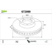Valeo Bremsscheibe COATED 672999