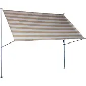 Angerer Klemmmarkise Premium 400 cm Streifen taupe