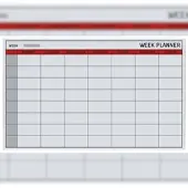 BI-Office Glas "Week Planner" 78x48cm