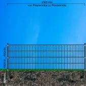 FA-Bausysteme Doppelstabzaun Moosgrün 8-6-8 Plättchen 830 mm 45 m
