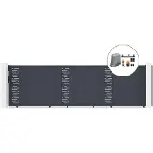 Casanoov Schiebetor Arlberg 500x140cm Aluminium Grau & Tanker C600 Motorisierung