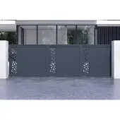 Casanoov Sunny 500x140cm Graues Aluminium Schiebetor