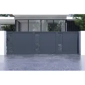 Casanoov Schiebetor Arlberg 500x140cm Grau Aluminium