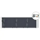 Casanoov Schiebetor Veleta 500x140cm Aluminium & Tanker C600 Motorisierung
