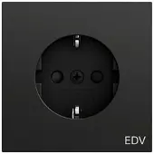 Gira Steckdose 1-fach schwarz matt Unterputz mit BS EDV IP20 446174