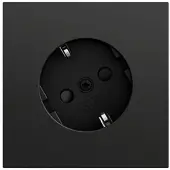 Gira Steckdose 1-fach schwarz matt Unterputz mit BS IP20 441874