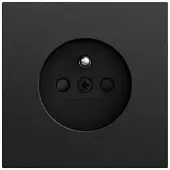 Gira Steckdose 1-fach schwarz matt Unterputz mit BS Schutzkontakt 448574 IP20
