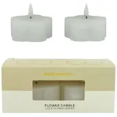 Home Society LED Kerze Flower weiß 2 Stück