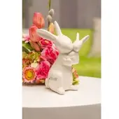 Tiziano Hase Fabrio mit Kind creme 11cm
