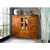 MASSIVMOEBEL24.DE Highboard Akazie 160x50x142 honig lackiert OXFORD #0418