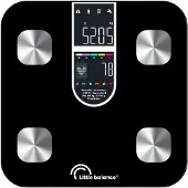 Little Balance Vernetzte körperanalysewaage 180 kg/50 g schwarz 8838