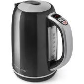 Riviera & Bar BT549A, 1,7 l, 2200 W, Schwarz, Platin, Edelstahl, Regelbare Temperatur, Wasserstandsanzeige