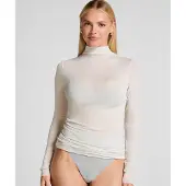 Hunkemoller Super Soft Shirt aus Kaschmir-Mix mit Rollkragen Grau