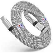 Jaym , Magnetisches USB-C / USB-C Kabel 60W flach 1.5m schnell und robust, Grau