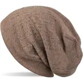 StyleBREAKER Beanie "Beanie mit Strass Streifen" 1 Stk.