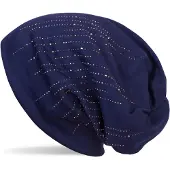 StyleBREAKER Beanie "Beanie mit Strass Streifen" 1 Stk.