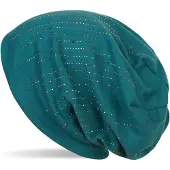 StyleBREAKER Beanie "Beanie mit Strass Streifen" 1 Stk.