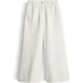 Opus Damen Hose mit weitem Bein und elastischem Bund in Beigefarben