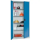 C+P CP Flügeltürenschrank 4 Böden, 50kg Traglast H1950xB930xT400mm RAL 7035/5012