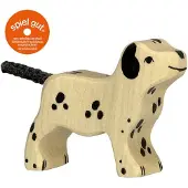 Holztiger Dalmatiner aus Holz - stehend, klein