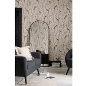 Next Vliestapete "Vogel Vliestapete 10mx52cm" botanisch glatt Chinoiserie Vogelweg blau 10mx52cm