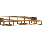 vidaXL Outdoor-Sofagarnitur 5 stk. Natur Massivholz Akazie