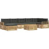 vidaXL Outdoor-Sofagarnitur 8 Stk. Weiß und Anthrazit