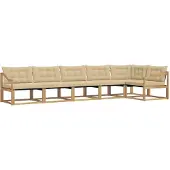 vidaXL Outdoor-Sofagarnitur 6 Stk. Weiß und Beige