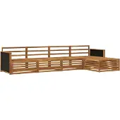 vidaXL Outdoor-Sofagarnitur 5 Stk. Natur Massivholz Akazie