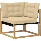 vidaXL Outdoor Ecksofa Massivholz Akazie Weiß