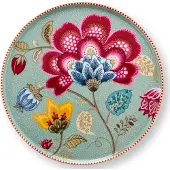 Pip studio Tortenplatte Home Mini Cake Tray Blooming Tales Fantasy Blue 21 cm