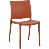 CLP Gartenstuhl Meton mit Lehne stapelbar wetterfest UV-beständig bis 150 kg terracotta