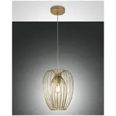 FABAS LUCE Pendelleuchte Camp E27 Ø250mm Gold