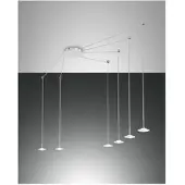 FABAS LUCE LED Pendelleuchte Susanna Ø250mm 48W Warmweiß Weiß dimmbar