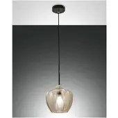 FABAS LUCE Pendelleuchte Gallura E27 Ø250mm Champagner