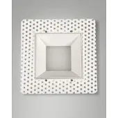 FABAS LUCE LED Einbauleuchte Kris symmetrisch eckig mit Rahmen 8W dimmbar IP40 2700K warmweiss Weiß Alu 9x9cm