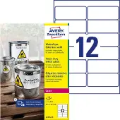 Avery Wetterfeste Folien-Etiketten L4776-20, 99,1 x 42,3 mm, permanent, weiß