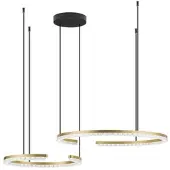 Nova Luce LED Pendelleuchte Greamy dimmbar 30W warmweiss 3000K Gold Aluminium Ø65cm 9030955