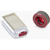 Severin 1x E12 Abluftfilter & 1x Motorschutzfilter ZB 7225 aus Kunststoff, rotweiß Staubsauger Zubehör Staubsauger Filter Staubsauger Motorfilter