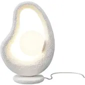 Maytoni Tischlampe Opus, weiß / opal, für Schlafzimmer, Metall, Tischlampe