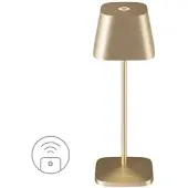 Villeroy & Boch Neapel Micro RC LED-Akkuleuchte-Gold gebürstet-mit LED (2200K/3000K)
