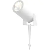 Maytoni LED-Erdspießstrahler Bern, weiß, Aluminium, IP65 Bern, weiß / opal, Aluminium
