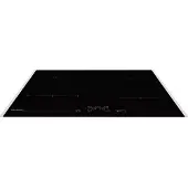 Sharp KH-6V08FT0K, Schwarz, Integriert, 59 cm, Zonen-Induktionskochfeld, Glaskeramik, 4 Zone(n)