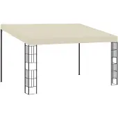 Syfax Wand-Pavillon 3x4 m Creme Stoff